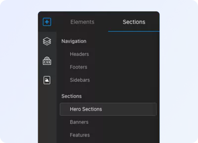 custom website sections